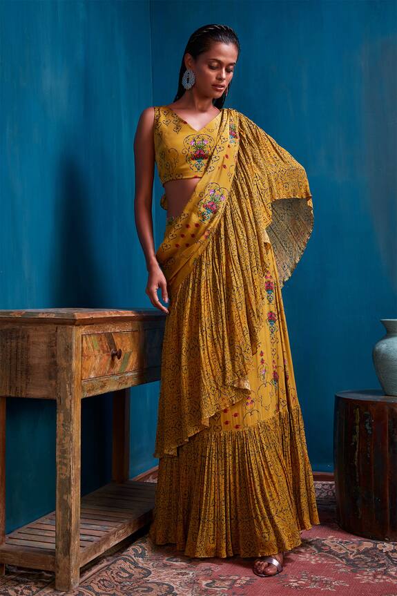 Nautanky Floral Print Lehenga Set