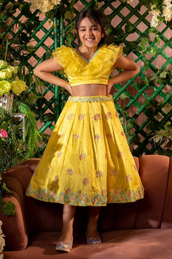 Littleens Zarin Embroidered Lehenga & Blouse Set