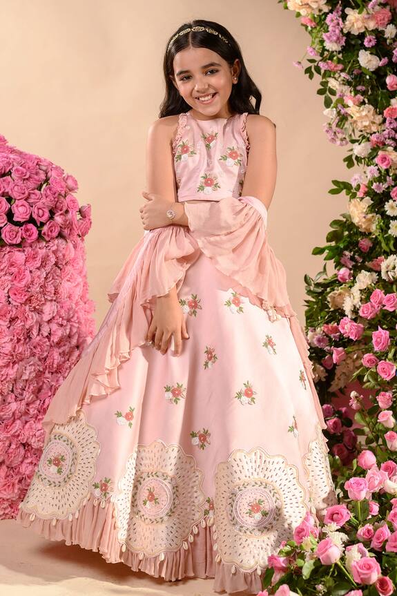 Littleens Gulzar Embroidered Lehenga Set