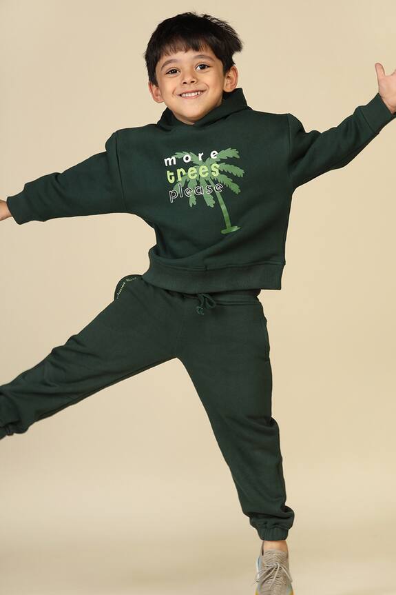Miko Lolo Trees Please Print Hoodie And Joggers Set