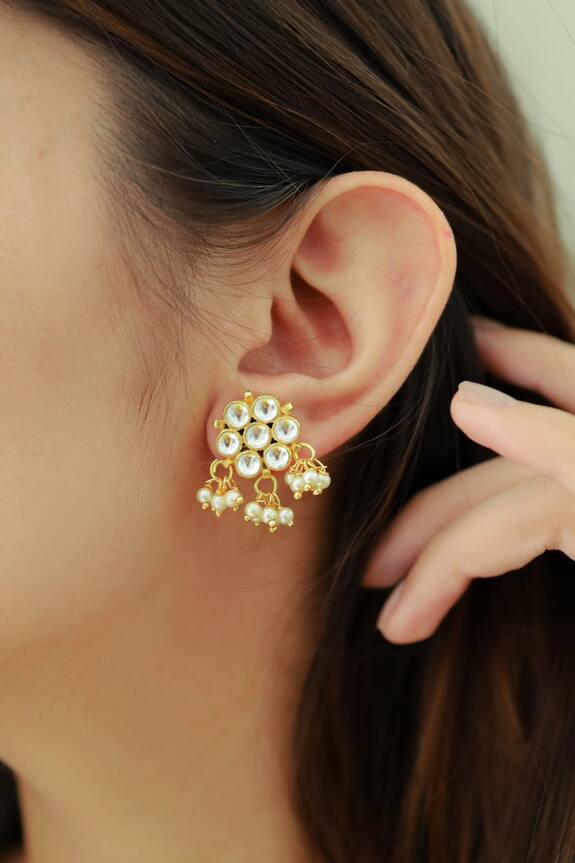 Phiroza Floral Kundan Earrings