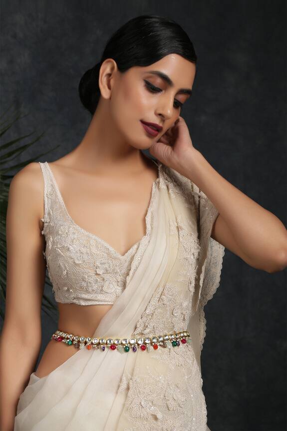 Paisley Pop  Kundan Polki Stone Drop Belt