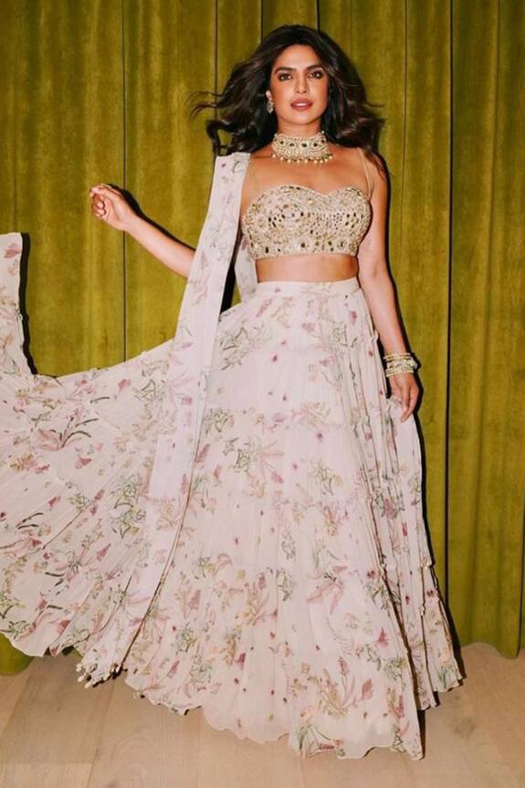 Arpita Mehta Tiered Printed Skirt Set