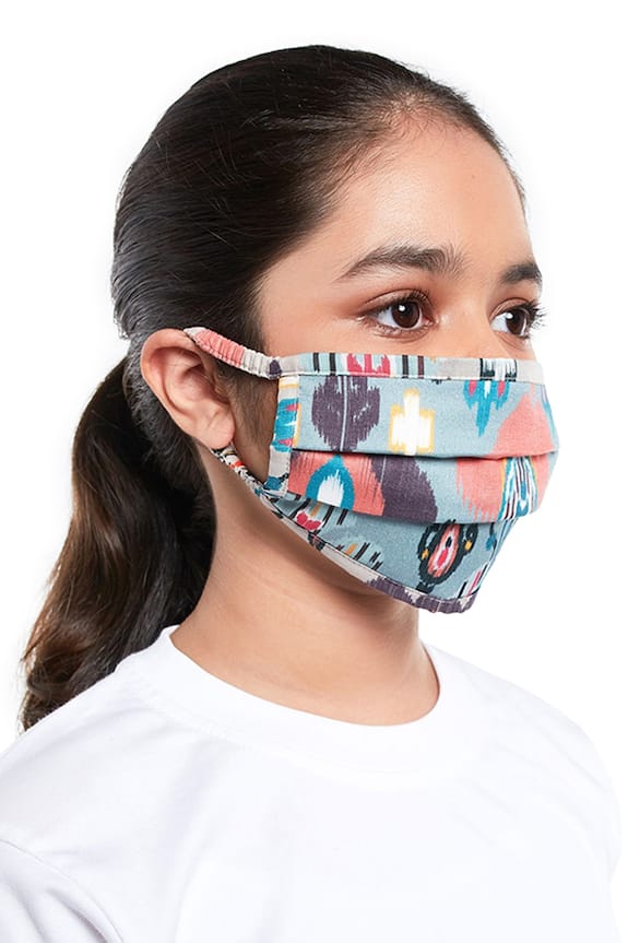 PS Kids by Payal Singhal Printed 3 Ply Face Mask With Pouch