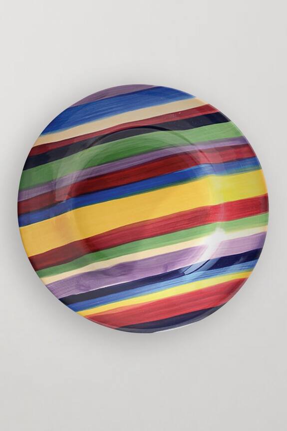 The Quirk India Colourful Strokes Decorative Wall Plate