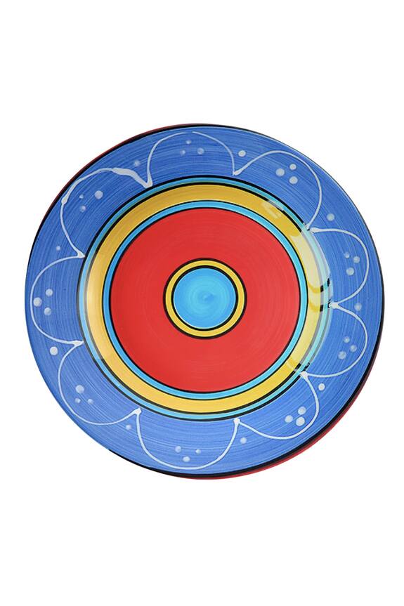 The Quirk India Flower Around the Circle Decorative Wall Plate
