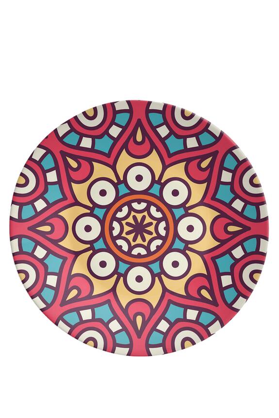 The Quirk India Art Abstract Multicolour Decorative Wall Plate