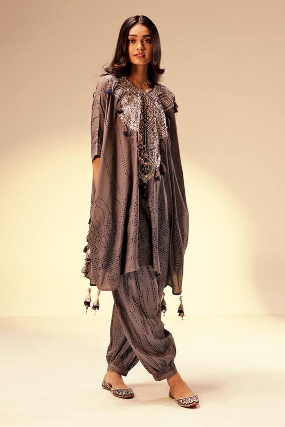 Inej Embroidered Kaftan & Salwar Set