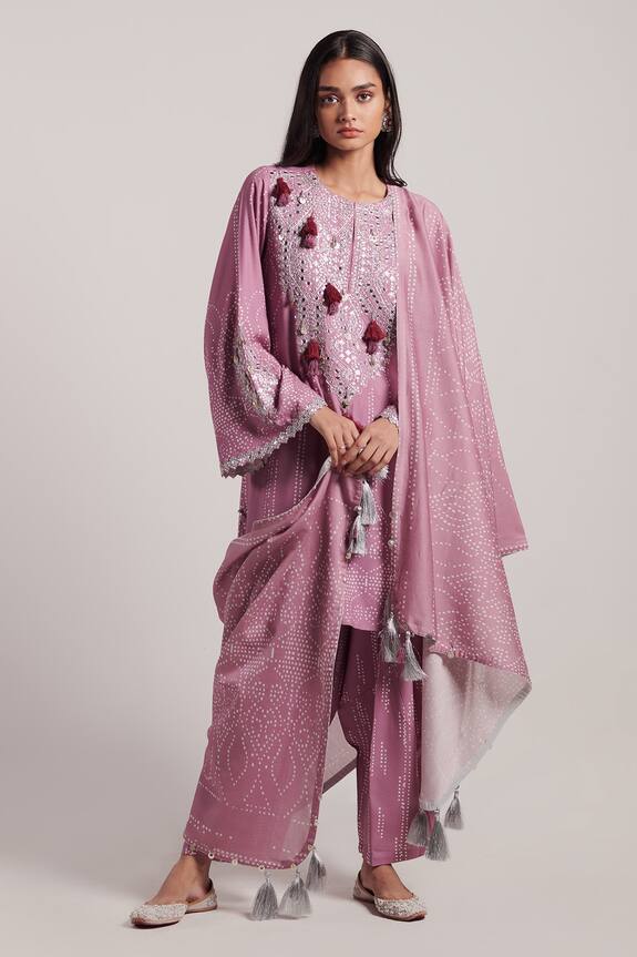 Inej Chanderi Bandhani Print Dupatta