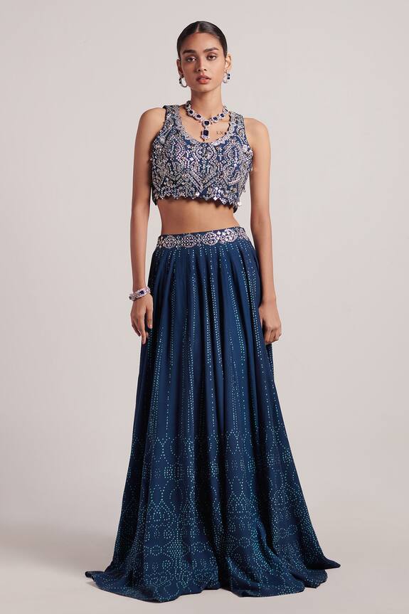 Inej Embroidered Blouse & Lehenga Set
