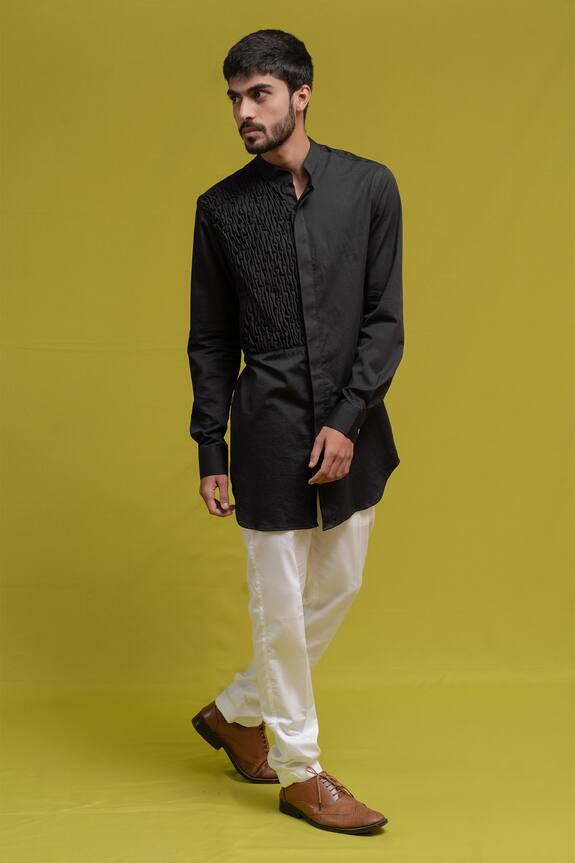 Runit Gupta Cotton Tuxedo Shirt