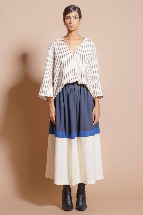 Stoique Colorblock Printed Skirt