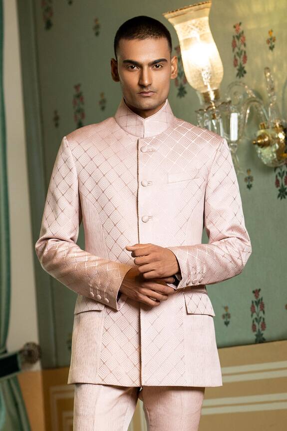 Rohit Kamra Jaipur Embossed Bandhgala