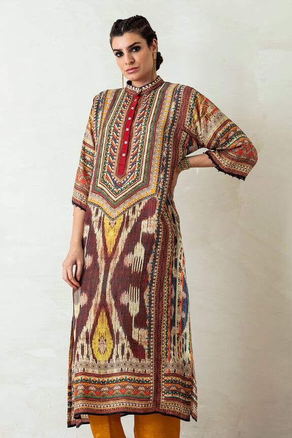 Rajdeep Ranawat Ghazala Printed Silk Tunic