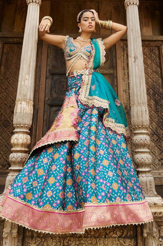 Aditi Gupta Patola Print Lehenga Set