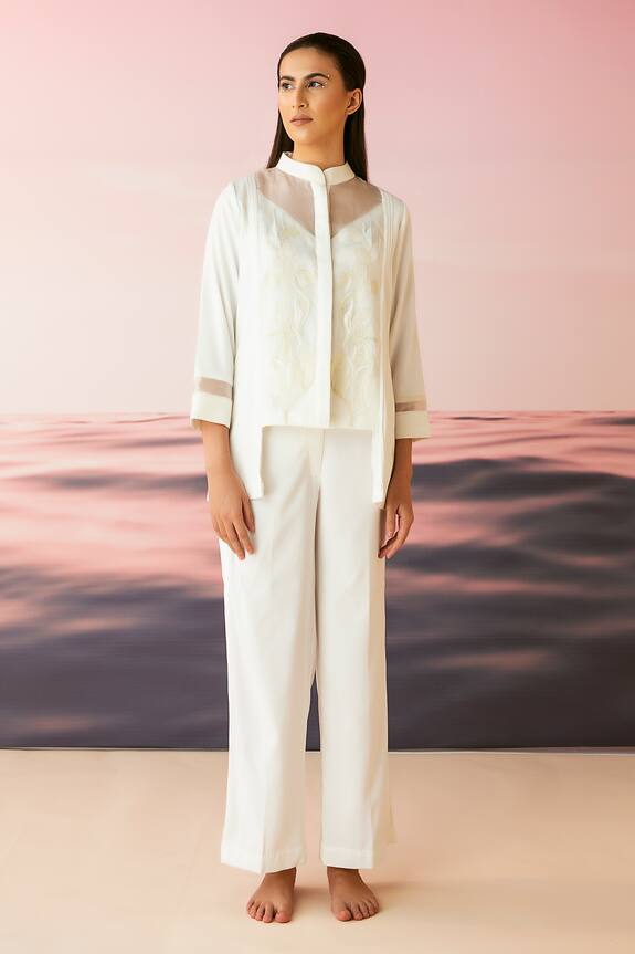 FEBo6 Embroidered Top & Pant Set