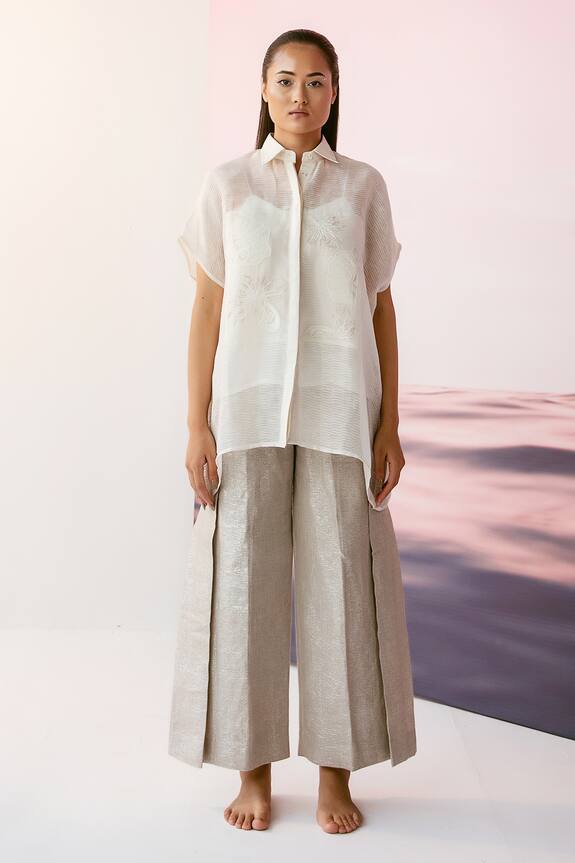 FEBo6 Silk Linen Kaftan Shirt