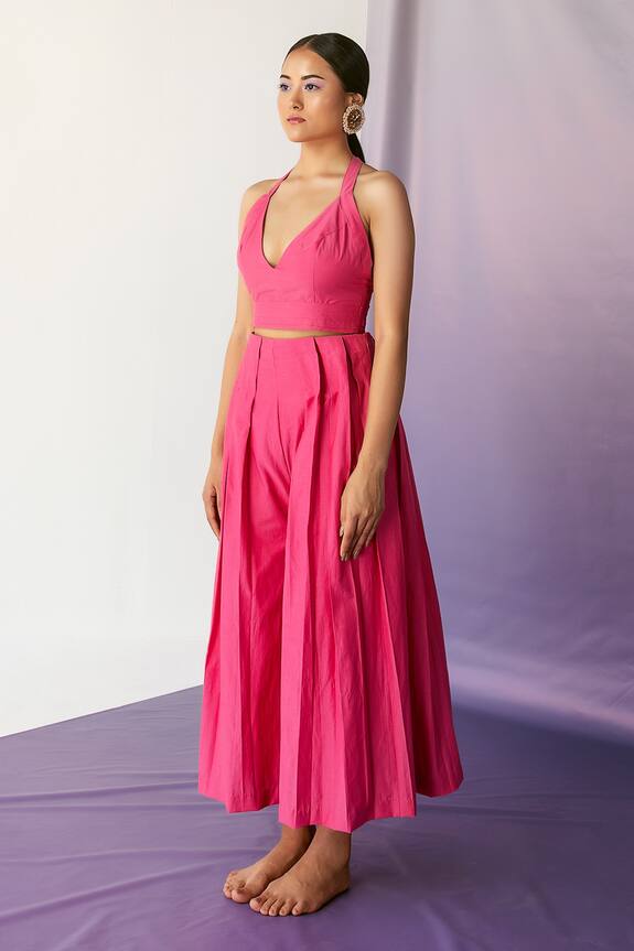 FEBo6 Cotton Silk Pleated Pant