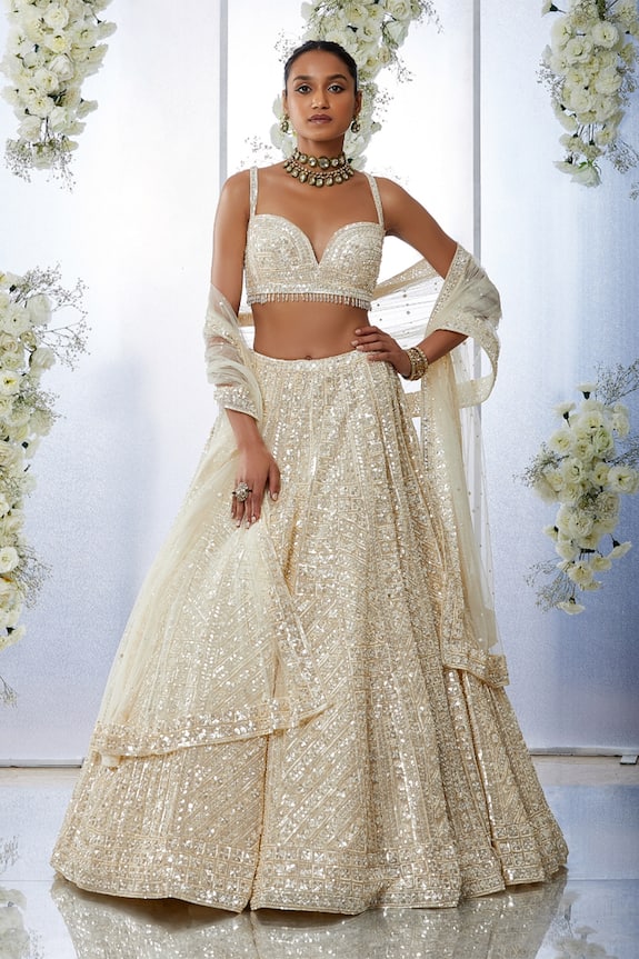 Seema Gujral Sequin Embroidered Lehenga Set