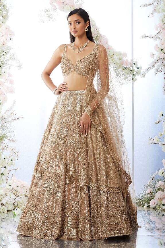 Seema Gujral Sequins Embroidered Lehenga Set