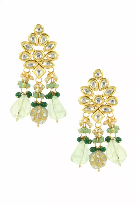 Ishhaara Kundan Embellished Dangler Earrings