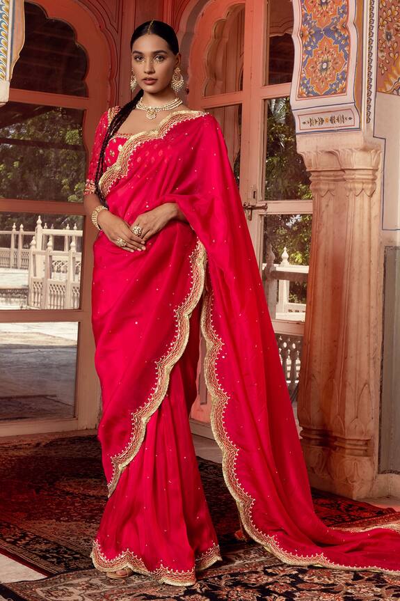 Supria Munjal Embroidered Saree With Blouse