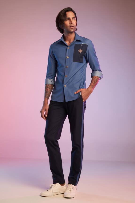 S&N by Shantnu Nikhil Side Trim Trousers