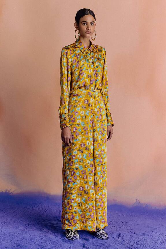 Studio Rigu Vegan Silk Printed Trousers
