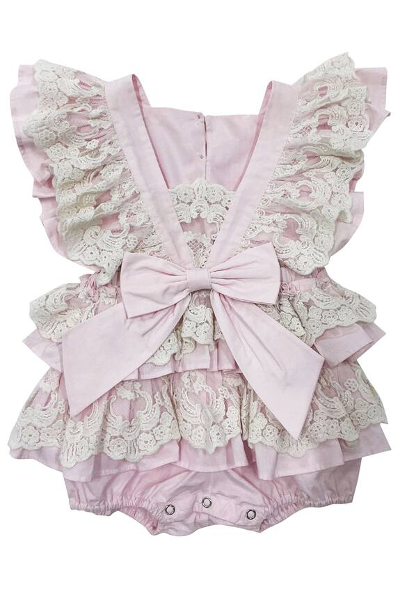 Jasmine And Alaia Cotton Flared Lace Romper