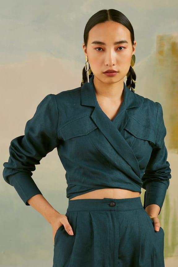 Cord New Yorker Solid Crop Top
