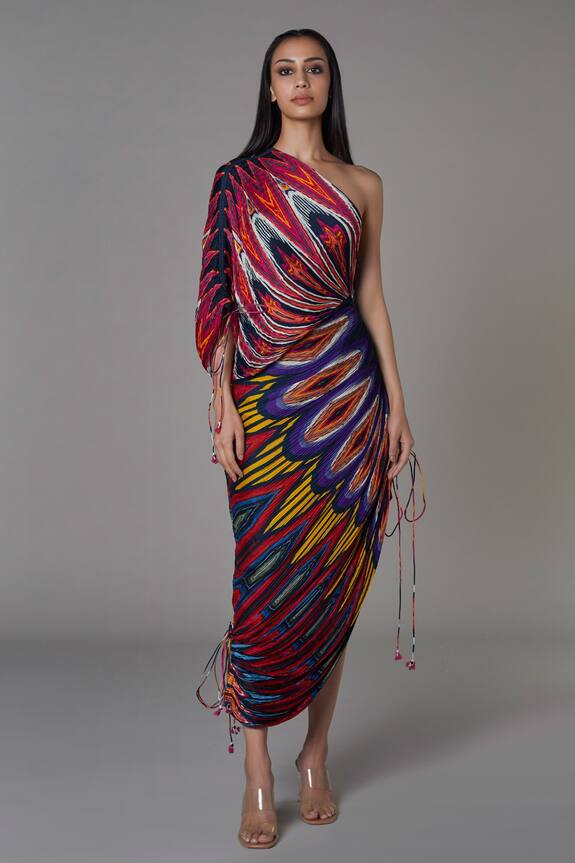 Saaksha & Kinni Pleated Abstract Print Dress