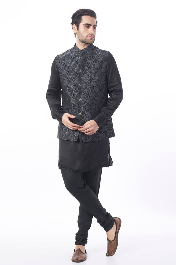 Spring Break Woven Bundi & Kurta Set