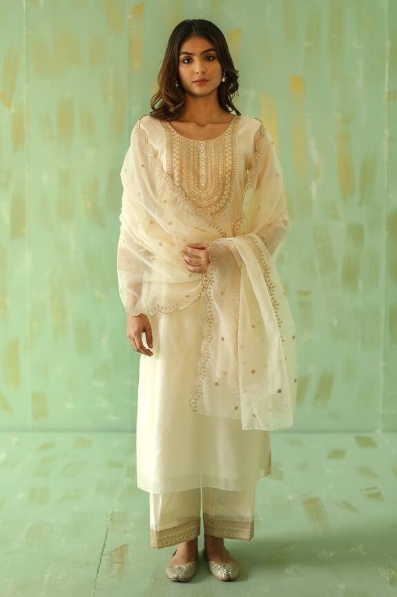 Tabeer Chanderi Kurta Pant Set
