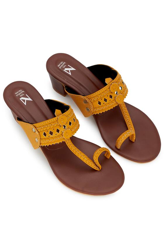 The Madras Trunk Cutwork Kolhapuri Block Heels