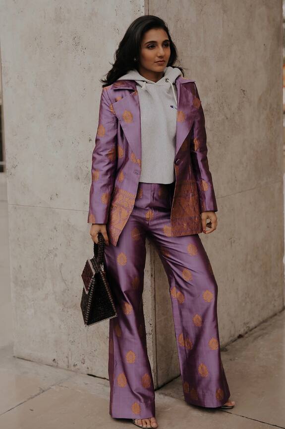 Joskai Studio Lapel Collar Blazer & Pant Set