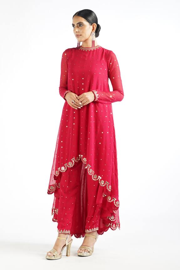 Vvani by Vani Vats Mirror Embroidered Kurta & Pant Set