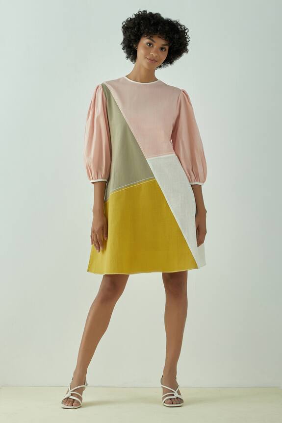 Madder Much Venice Cotton Colorblock Dress
