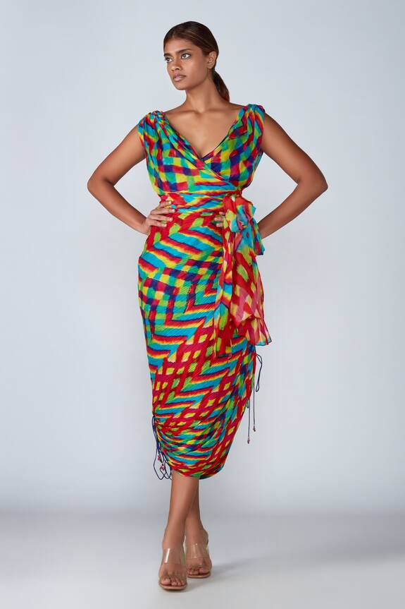 Saaksha & Kinni Leheriya Print Skirt