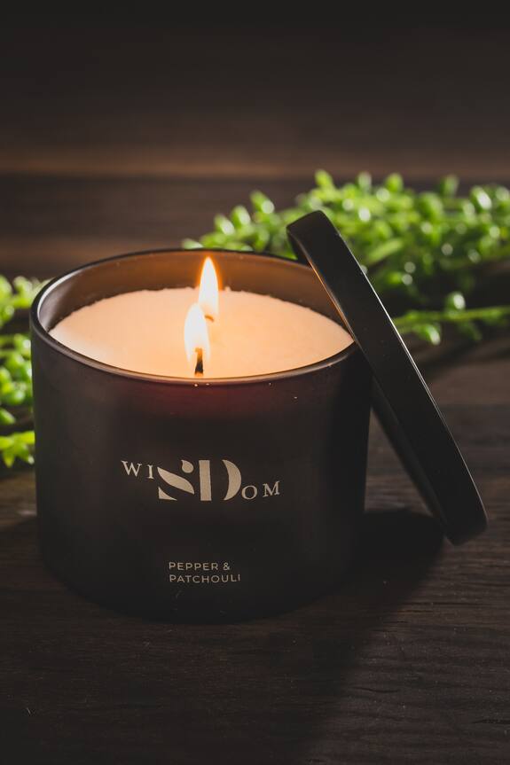 wiSdom Fragrances by Sheetal Desai Pepper & Patchouli Scented Candle