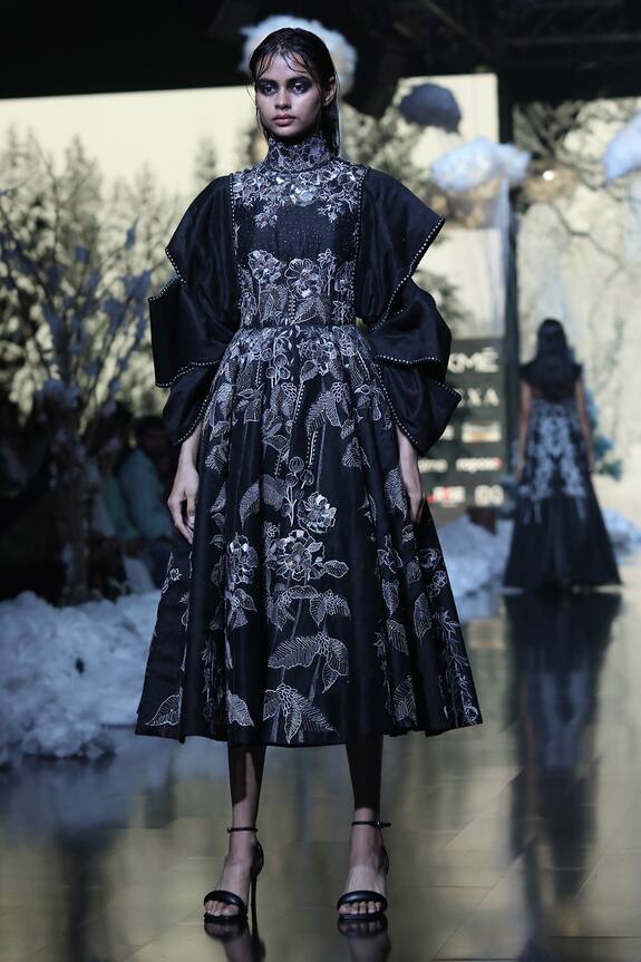 Samant Chauhan Floral Embroidered Dress