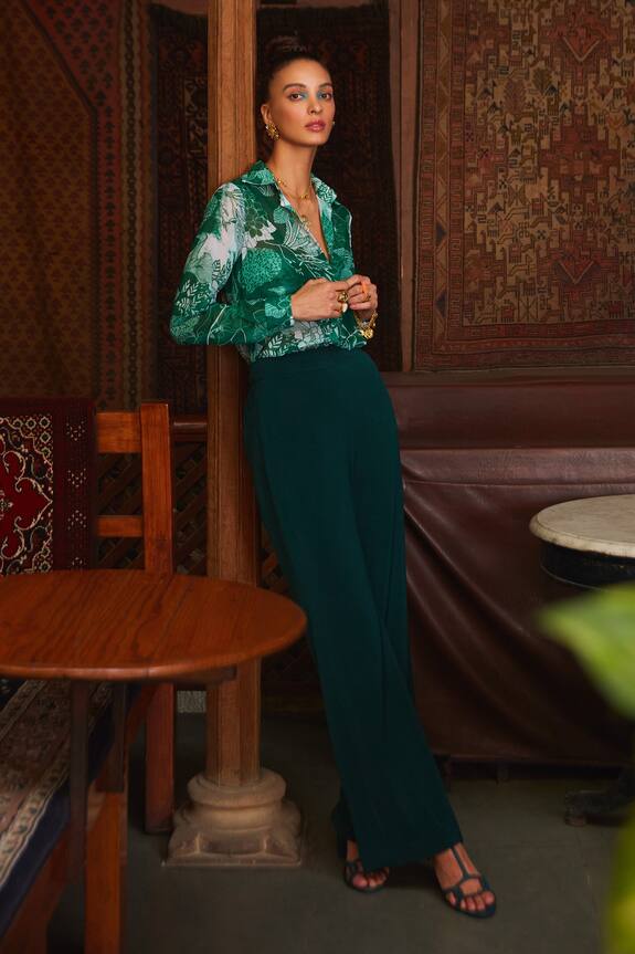 Ankita Dharman Green Jade Trouser 0