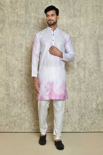Buy Naintara Bajaj Pink Abstract Print Kurta Set Online | Aza Fashions