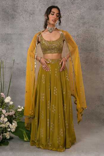 Green Embroidered Shantoon Suit Set
