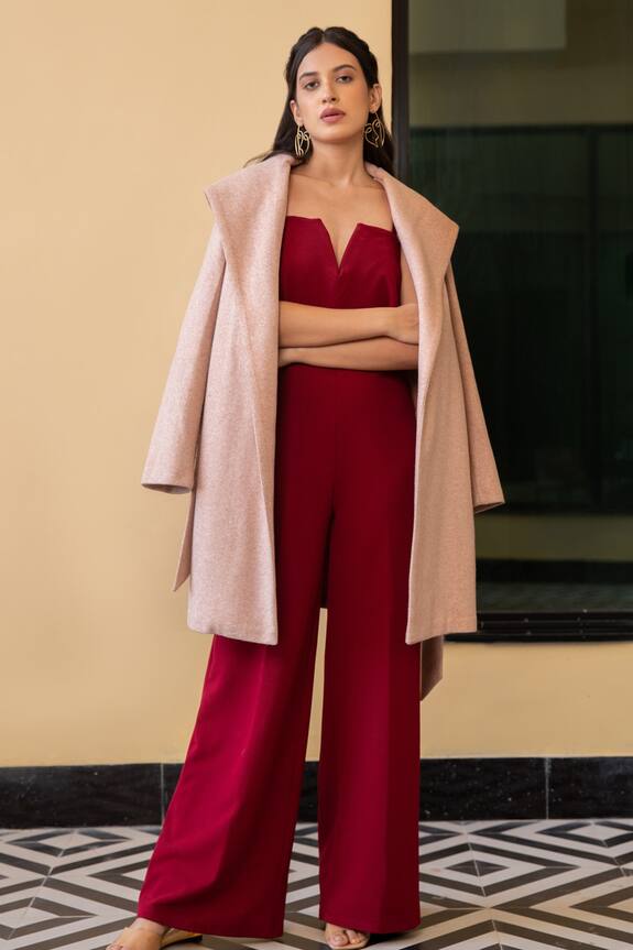 jumpsuit with overcoat