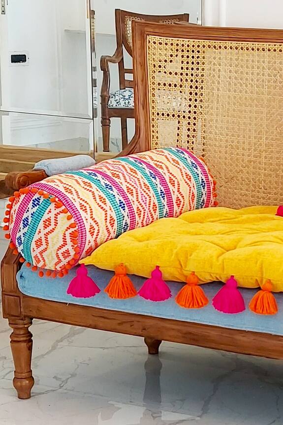 Buy Throwpillow Rainbow Bolster Cover Single Pc Online Aza Fashions