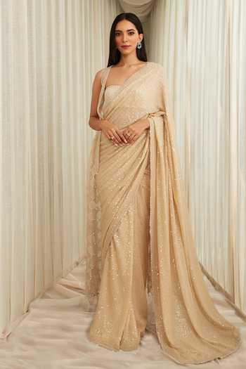 Soft, Elegant & Celebration-Ready: Semi Cotton Beige Sarees for Wedding Moments main image 0