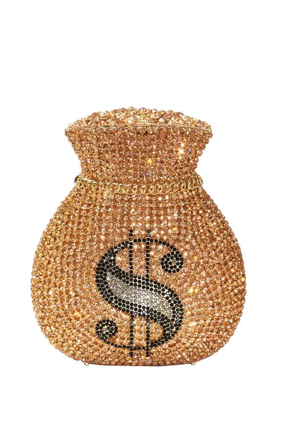 Buy Crystal Craft Crystal Money Bag Clutch Online Aza Fashions