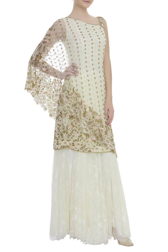 Buy Rabani & Rakha Off White Embroidered Kurta Set Online | Aza Fashions