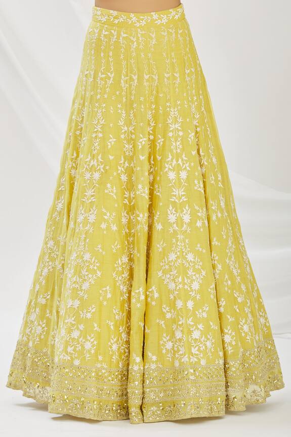 Astha Narang Yellow Embroidered Lehenga Set 5