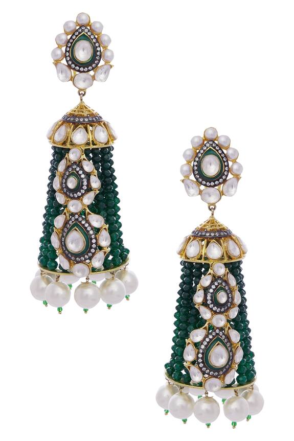 Buy Kripaa Pranay Bead Jhumka Earrings Online Aza Fashions